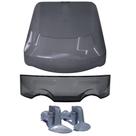 Kit Viseira Fumê Latina P355 + Topo Tampa + Torneira Prata Kit Viseira Fumê Latina P355 + Topo Tampa + Torneira Prata