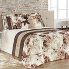 Kit Vitoria Edredom Casal Queen Estampado Florido - Tabaco Kit Vitoria Edredom Casal Queen Estampado Florido - Tabaco