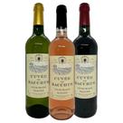 Kit Viva La France Vinho Tinto Branco Rosé 750ml Vinhos Franceses Importados Presente Elegante
