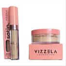 Kit Vizzela Corretivo Satin Cor 3 + Pó Facial Satin Powder