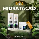 Kit VK BEAUTY HIDRATAÇÃO - Algas + Linho (shampoo 200ml + condicionador 200ml + mascara 250g)