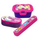 Kit Volta As Aulas Lancheiras Potes Estojo Multiuso Personagens Infantil Escola Viagem -