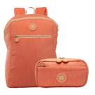 Kit Volta as Aulas Mochila Trendy Laranja c/ Estojo Xeryus