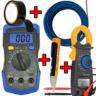 Kit Voltagem Multímetro Digital Alicate Amperímetro + Caneta Alerta tensão + Fita Isolante Kit Voltagem Multímetro Digital Alicate Amperímetro + Caneta Alerta tensão + Fita Isolante