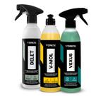 Kit Vonixx Desencrustante V-MOL + DELET Restaurador De Norrachas E Pneus + VEXUS Limpeza Técnica De Rodas E Motores