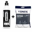 Kit Vonixx Intense 500ml: Brilho Profissional Plásticos + 2 Aplicadores de Espuma