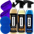 Kit Vonixx Limpeza de Couro Higicouro Hidracouro Cera Líquida Blend 500ml