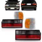 Kit Voyage Quadrado Lanterna Traseira Fume + Pisca Cristal 1991 1992 1993 1994 1995 1996
