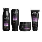 Kit Vult Liso Profundo Sh 350ml+Cond 325ml+Más 250ml+Creme Defri 100ml
