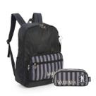 Kit Wandinha Mochila e Estojo Duplo Oficial Escolar Meninas