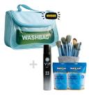 Kit Washbag + Perfume Vip Touti 23 + 13 Pincéis+2 Esponjas