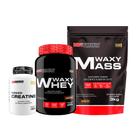 Kit Waxy Mass 3kg + Waxy Whey 900g + Power Creatina 100g - Bodybuilders
