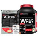 Kit Waxy Whey 2kg + Albumina 500g + BCAA 100g Tangerina + Power Creatina 100g - Bodybuilders Kit Waxy Whey 2kg + Albumina 500g + BCAA 100g Tangerina + Power Creatina 100g - Bodybuilders