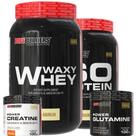 Kit Waxy Whey 2Kg + Iso Protein 2kg+ Power Creatina 100g + Power Glutamina 100g - Bodybuilders
