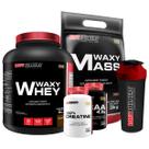 Kit Waxy Whey 2kg + Waxy Mass 3kg + Creatina 100% 100g + BCAA 100g + Coqueteleira - Bodybuilders