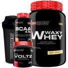 Kit Waxy Whey (35%) 900g + BCAA 100g + Pré treino + Coqueteleira - Bodybuilders