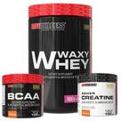 Kit Waxy Whey 900g + BCAA 4,5 100g + Power Creatina 100g Bodybuilders