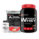 Kit Waxy Whey 900g + Power Creatina 100g + Albumin 500g - Bodybuilders