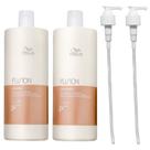 Kit Wella Fusion Profissional - Shampoo 1 Litro + Condicionador 1 Litro + Válvulas Pump