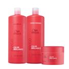 Kit Wella Professionals Invigo Color Brilliance Shampoo Condicionador Litro + Máscara (3 produtos)