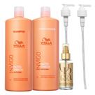 Kit Wella Professionals Invigo Nutri-Enrich Shampoo 1 Litro + Condicionador 1 Litro + Oil Reflections 100ml + Válvulas Pump