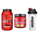 Kit Whey 100% 900g + Creatina Limão + Coqueteleira 600ml IM Kit Whey 100% 900g + Creatina Limão + Coqueteleira 600ml IM