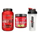 Kit Whey 100% 900g + Creatina Limão + Coqueteleira 600ml IM Kit Whey 100% 900g + Creatina Limão + Coqueteleira 600ml IM