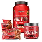 Kit Whey 100% Baunilha + Crisps Bar + Creatina 300g