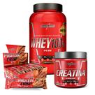 Kit Whey 100% Chocolate + Crisps Bar + Creatina 300g Kit Whey 100% Chocolate + Crisps Bar + Creatina 300g
