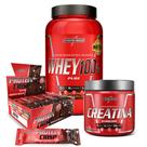 Kit Whey 100% Chocolate + Crisps Bar + Creatina 300g Kit Whey 100% Chocolate + Crisps Bar + Creatina 300g