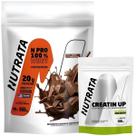 Kit Whey 100 Concentrado NPro Sabor Duplo Chocolate 900g e Creatina Monohidratada 300g
