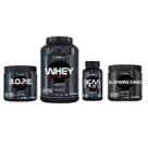 Kit whey (chocolate) + pré-treino bope (limão) + bcaa + glu Kit whey (chocolate) + pré-treino bope (limão) + bcaa + glu