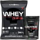 Kit Whey e Creatina: Whey Turbo Bklack Skull 900g + Creatina Turbo Black Skull Refil 150g