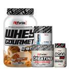 Kit Whey Gourmet Pote + Creatina 300g + Glutamina 150g + BCAA 100 cáps - FN Forbis Kit Whey Gourmet Pote + Creatina 300g + Glutamina 150g + BCAA 100 cáps - FN Forbis