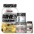 Kit Whey Gourmet Pote + Creatina 300g + Glutamina 150g + BCAA 100 cáps - FN Forbis