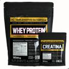 Kit Whey ISO Blend 900g +Creatina 300g Suplemento da Fabrica
