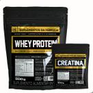 Kit Whey ISO Blend 900g +Creatina 300g Suplemento da Fabrica