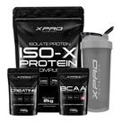 Kit Whey Iso-X 2kg + Creatina 100g + Bcaa 100g + Coqueteleira 700ml - Xpro Nutrition Kit Whey Iso-X 2kg + Creatina 100g + Bcaa 100g + Coqueteleira 700ml - Xpro Nutrition