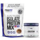 Kit Whey Isolado Protein 1,8Kg Chocolate C/Creme de Amendoim + Creatina 500g Pure Athletic