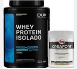 Kit Whey Isolado Protein Sabor Baunilha Pote de 900g-Dux+Creapure (Creafort) de 300g-Vitafor