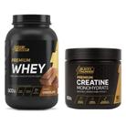 KIT Whey Premium BLACK-THUNDER 900g + CREATINA 100% PURA 150G e GANHA 1 coquereleira