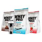 kit Whey Pro Max Body Nutry 900g Proteína em Pó Sabores Chocolate Morango e Baunilha com coqueteleira 600ml