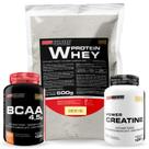 Kit Whey Protein 500g + BCAA 100g+ Power Creatina 100g - Bodybuilders