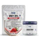 Kit Whey Protein 70% Concentrado 900g + Creatina 500g Pure