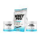 Kit Whey Protein 900g 36 Proteínas e Vitaminas Creatina 100 Pura 300g Suplemento em Pó 300g Alta Pureza Kit Whey Protein 900g 36 Proteínas e Vitaminas Creatina 100 Pura 300g Suplemento em Pó 300g Alta Pureza