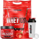 Kit Whey Protein 900g Creatina 150g Pura Coqueteleira Com Mola 600ml - Integralmedica