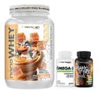 Kit Whey Protein 900g Ômega 3 Nano Fire Thermogênico