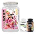 Kit Whey Protein 900g Ômega 3 Nano Fire Thermogênico