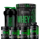 Kit Whey Protein Charged + BCAA 100g + Creatina 100g + Glutamina 100g + Colágeno 120 Cápsulas + Shaker - Original Nutrition Kit Whey Protein Charged + BCAA 100g + Creatina 100g + Glutamina 100g + Colágeno 120 Cápsulas + Shaker - Original Nutrition