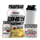 Kit Whey Protein Gourmet + Creatina 300g + BCAA 100 cáps + Coqueteleira - FN Forbis Nutrition